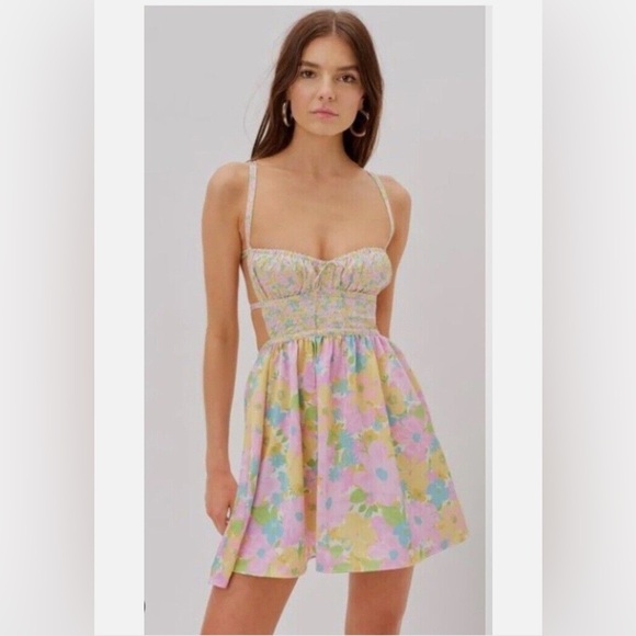 For Love And Lemons Emily Backless Mini Dress